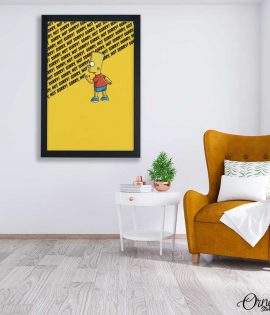 Bart Simpson Not Sorry | Cartoon Poster Wall Art