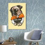 cool dog animal wall art