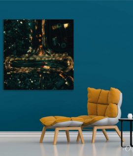 Azaadi Chowk Top Angle Night View Architecture Wall Art