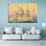 Sheikh Zayed Mosque Sunset View Islamic Wall Art