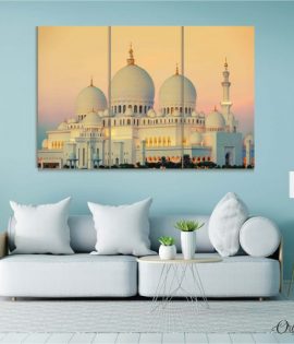 Sheikh Zayed Mosque Sunset View Islamic Wall Art