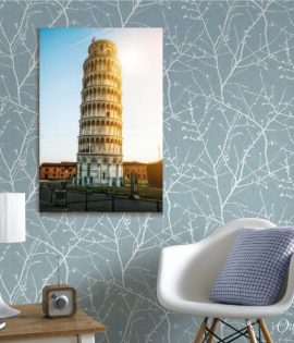 the leaning tower of pisa sunlight view architecture wall art