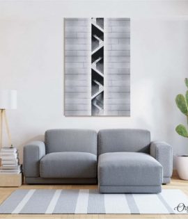 monochrome building stairs architecture wall art