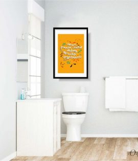 please remain seated bathroom wall art