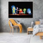 marshmello roasting inside out movie cartoon wall art