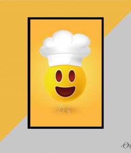 chef emoji wall art