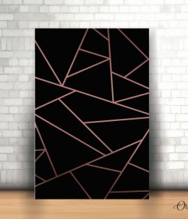 black polygonal triangles poster wall art