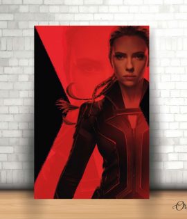 scarlett Johansson black widow in red poster wall art