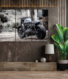 harley davidson modified bike wall art