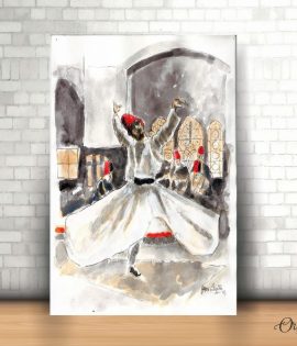 whirling dervish Sufi wall art