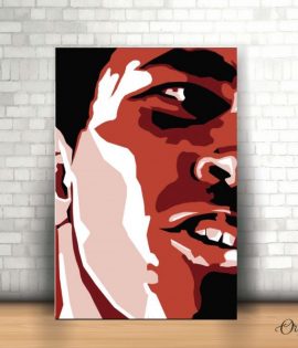 muhammad ali face art sports poster wall art