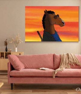 Bojack horseman in glasses tv series poster wall art