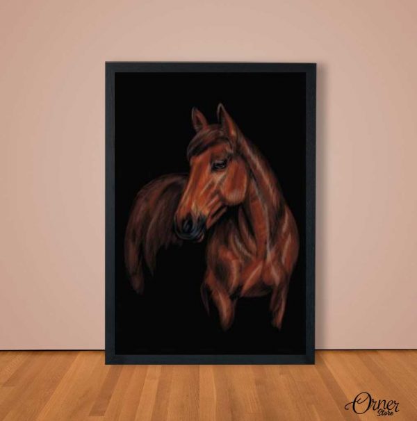 Brown Horse Painting Art (Single Panel) | Animal Wall Art