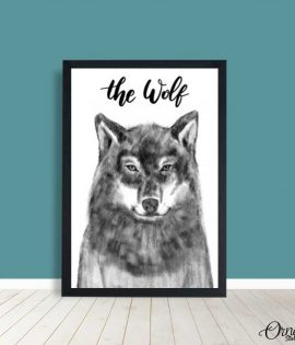 The Wolf Pencil Art (Single Panel) | Animal Wall Art