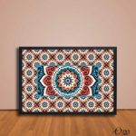 Blue And Orange Mosaic Art (Single Panel) | Mosaic Wall Art