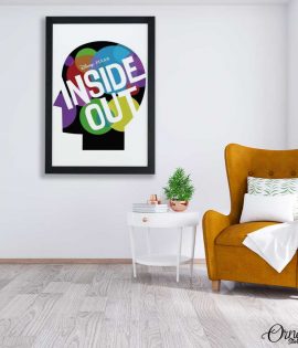 Inside Out Movie Poster Pop Head | Movie Poster Wall Art