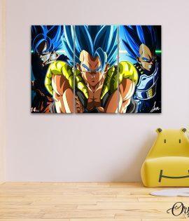 Gogeta Dragon Ball (3 Panel) | Anime Wall Art