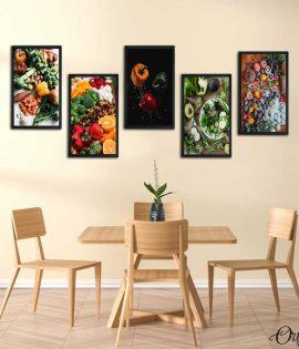 Fruits and vegetables | Set of 5 | Complete Wall Setup